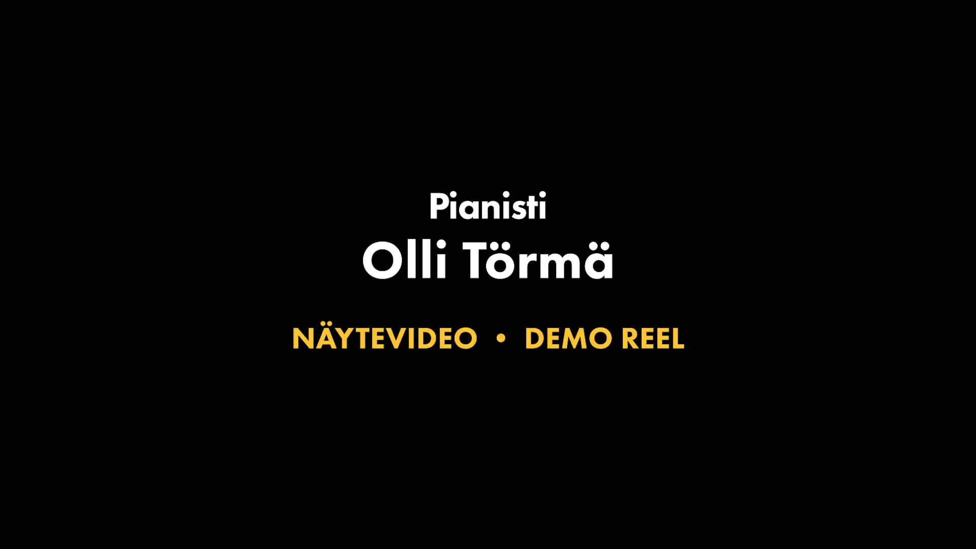 Pianisti Olli Törmä — demovideo